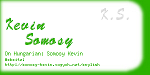 kevin somosy business card